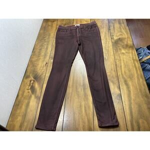 William Rast Maroon Skinny Suede Pants Women’s Size 26